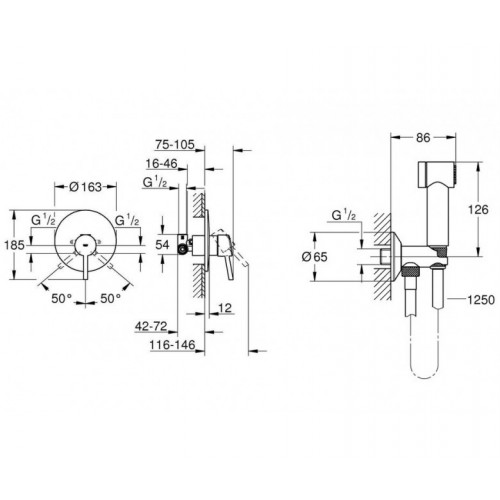 Душевой набор для биде Grohe Concetto+Sena UA26332007