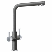 Смеситель для кухни Franke Neptune Clear Water поворотный, 1+1 фильтр, серый камень (115.0627.653)