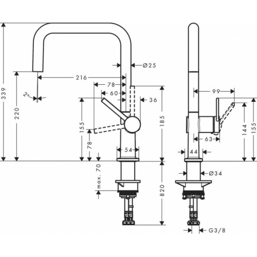 Изображение Смеситель для кухни Hansgrohe Talis M54 72806000