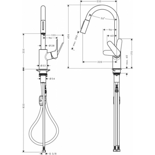 Изображение Смеситель для кухни Hansgrohe Focus 31815000