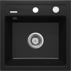 Кухонна мийка Deante Zorba, граніт 440х440х184мм, чорний