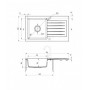 Кухонна мийка Deante Zorba, гранит 760х440х160мм, пісок