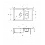 Кухонна мийка Deante Andante, граніт 780х490х194мм, пісок