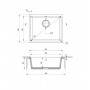 Кухонная мойка Deante Corda, гранит 550х460х204мм, графит