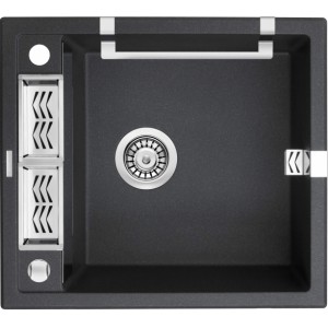 Кухонна мийка Deante Magnetic, граніт 560х500х219мм, металічний графіт