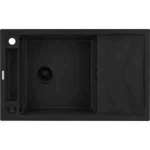 Кухонна мийка Deante Magnetic, граніт 820х500х219мм, чорний матовий