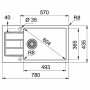 Кухонна мийка Franke Sirius тектонайт, 780х435х200мм S2D Slim 611-78 XL, сахара фото 1