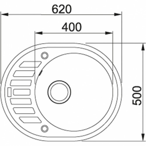 Изображение Кухонная мойка Franke Ronda, фрагранит, 620х500х200мм ROG 611-62, графит