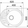 Кухонная мойка Franke Ronda, фрагранит, 620х500х200мм ROG 611-62, графит