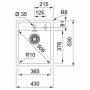 Кухонная мойка Franke Sirius 430х530х200мм SID 610-40, белый