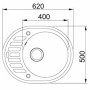 Кухонная мойка Franke Ronda, фрагранит, 620х500х200мм, ROG 611-62, белый