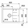 Кухонная мойка Franke Basis, фрагранит, 620х500х200мм, BFG 611-62 (114.0565.090) фото 1