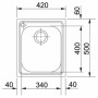 Кухонная мойка Franke Armonia, 420х500х190мм, AMX 610 фото 1