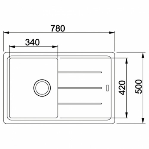 Кухонная мойка Franke Basis, фрагранит, BFG 611-78 (114.0565.087)