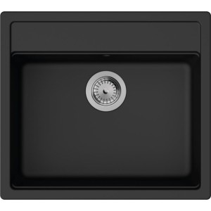 Кухонная мойка Hansgrohe S52, гранит, 550х490х190мм, S520-F510, черный графит