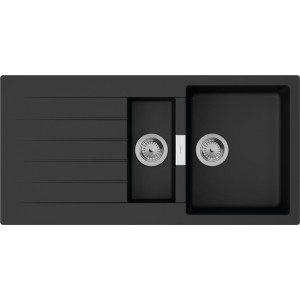 Кухонная мойка Hansgrohe S52, гранит, 980х480х190мм, S520-F530, черний графит