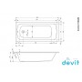 Ванна акриловая Devit Comfort 18080123 180х80 см с ножками