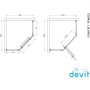 Душевая кабина Devit Comfort FEN0223 100х100 см профиль хром/прозрачное стекло фото 1