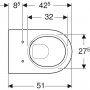 Унітаз підвісний Geberit Acanto 500.600.01.2 Rimfree