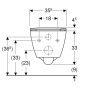 Унитаз подвесной Geberit Smyle Square 500.685.00.2 Rimfree, с сиденьем Soft Close (Sandwich)