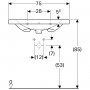Раковина Geberit Acanto 500.622.01.2 75см с переливом