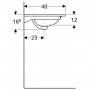Раковина Geberit Acanto Slim 500.641.01.2 мебельная 75 см фото 1