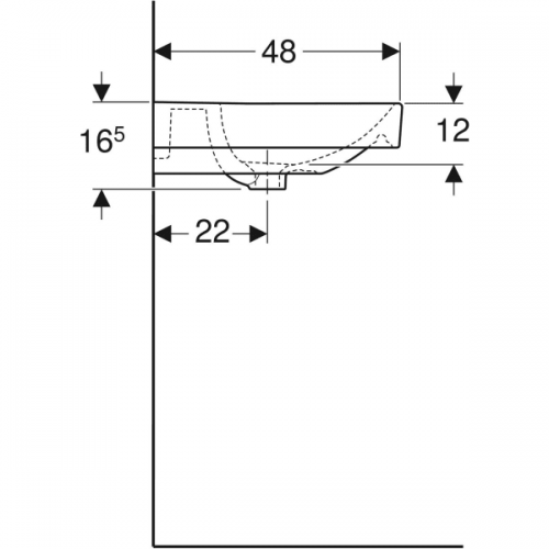 Раковина Geberit Smyle Square 500.226.01.1 120 см двойная