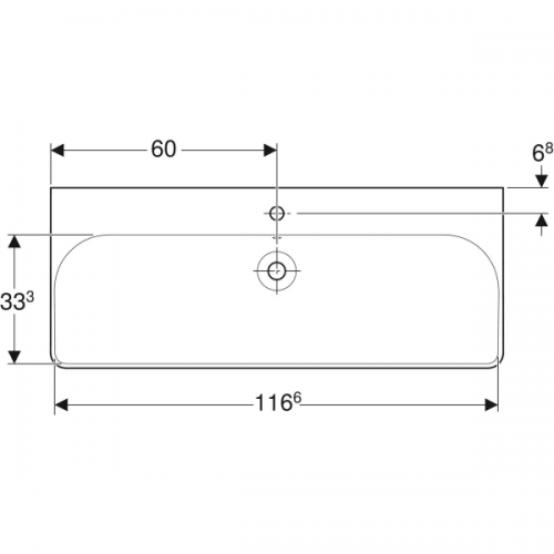 Раковина Geberit Smyle Square 500.226.01.1 120 см двойная