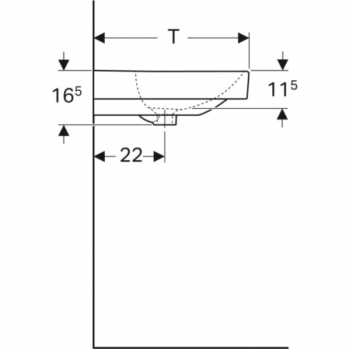 Зображення Раковина Geberit Smyle Square 500.251.01 90 см