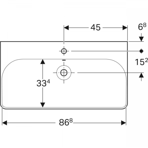 Зображення Раковина Geberit Smyle Square 500.251.01 90 см