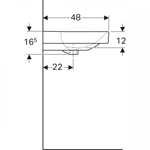 Раковина Geberit Smyle Square 500.253.01.1 120 см двойная