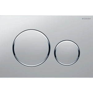 Клавиша смыва Geberit Sigma20 115.882.JQ.1 с двойным смывом, легкоочистительная поверхность, хром матовый / хром глянцевый