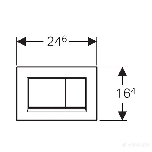 Изображение Клавиша смыва Geberit Sigma30 115.883.KH.1 хром