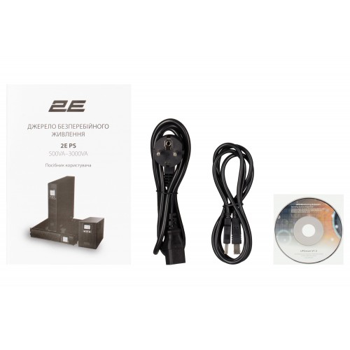 Источник бесперебойного питания 2E PS1000RT, 1000VA/800W, RT2U, LCD, USB, 3xC13