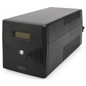 Источник бесперебойного питания Digitus Line-Interactive, 1000VA/600W, LCD, 4xSchuko, RJ45, RS232, USB