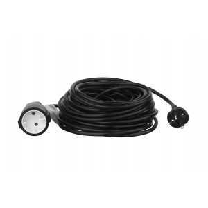 Мережевий подовжувач 2E 1XCEE7/17, 2G*1.0мм, 15м, black
