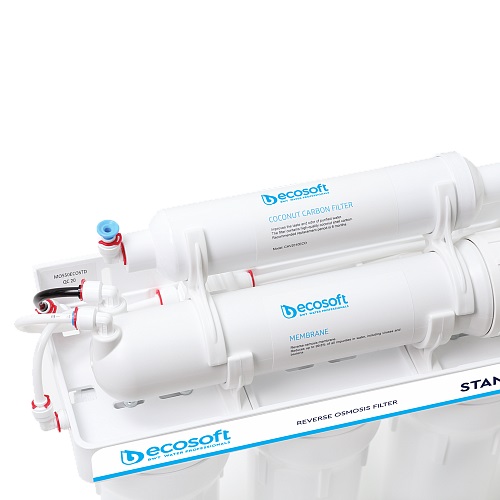 Фильтр обратного осмоса Ecosoft Standard 5-50 (1 уголь. картридж, простой кран, 50 галл/сут)