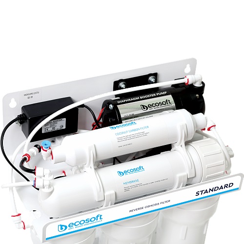 Фильтр обратного осмоса Ecosoft Standard 5-50P (1 уголь. картридж, простой кран, 50 галл)