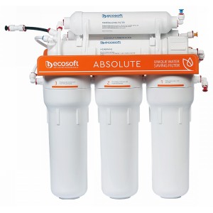 Фильтр обратного осмоса Ecosoft Absolute с минерализатором, 75 гал/сут, дренаж 1:1, двойной кран модерн