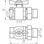 Кран шаровый прямой с американкой ARCO 1/2″ SENA 154103