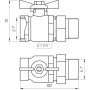 Кран шаровый прямой с американкой ARCO 1″ SENA 154105