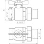 Кран кульовий прямий з американкою ARCO 1 1/4″ SENA 154106