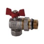 Кран шаровый угловой с американкой WATERVALVE Q003 NV-V344 3/4″ BH