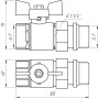 Кран шаровый прямой с американкой Q PROFESSIONAL QP003 PN40 1″ антипротечка, белая бабочка