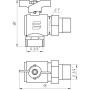 Кран шаровый угловой с американкой SELBA 3/4″ SL1543