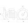 Насос центробежный CB1 PL 1,5 кВт SAER (7.2 м3/ч, 52 м) однофазный