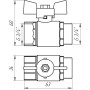 Кран кульовий прямий Q PROFESSIONAL 3/4″ ЗВ ЖБ PN40 QP152 фото 3