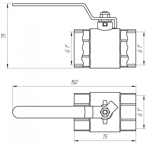 Кран кульовий прямий Q PROFESSIONAL 1″ ВВ КР PN40 QP151