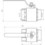 Кран шаровый прямой Q PROFESSIONAL 1 1/2″ НВ КР PN40 QP152