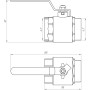 Кран шаровый прямой Q PROFESSIONAL 2″ НВ КР PN40 QP152